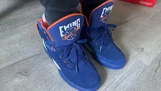 Ewing Athletics 33 HI OG Royal Suede/White/Orange Shoes: Unboxing & Review