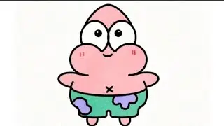 Patrick, SpongeBob Easy Drawing, Painting & Coloring For Kids and Toddlers_ Kids Art