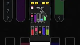 Water sort puzzle level 230 #walkthrough #watersortpuzzlegame #watersortpuzzle