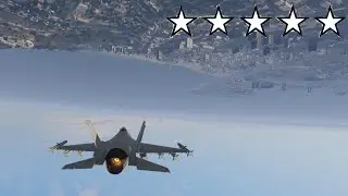 5 Stars in GTA 5 with Lazer upside down For a period of 15:00 !!