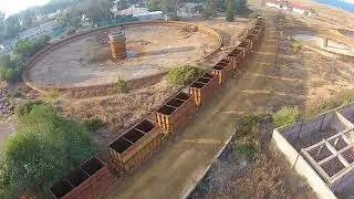 CMC mine derelict site with the remaining Train units on site.