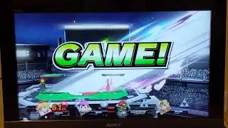 Super Smash Bros Ultimate Peach's turnip item throw and turret blast combo