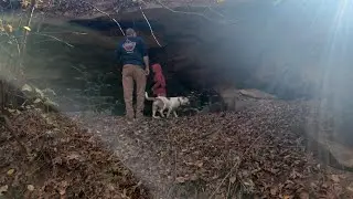 Exploring local caves for Native American arrowheads.