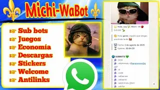 Nuevo BOT GRATUITO para tu GRUPO o COMUNIDAD de WhatsApp || 🐱Michi-WaBot gratis en termux 