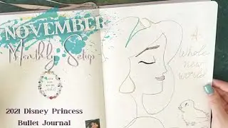 November 2021 Monthly Setup // Disney Princess Bullet Journal