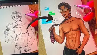 PAINT WITH ME || SKETCHBOOK + DIGITAL PAINTING (relaxing art session)