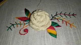 Multi color thread 3D design: Very Easy Hand Embroidery Work