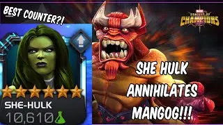 She Hulk Destroys Cavalier Mangog Boss! Best Counter yet?! - Marvel Contest Of Champions