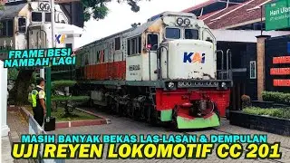 LOKOMOTIF CC 201 KACA SIPIT & DEMPULAN!! Uji Reyen Ngebut Lokomotif Bengkel Kereta Api Yogyakarta