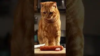 Ultra-Realistic Cat Cooking Sausages 🔪 | AI-Generated Masterpiece in 4K