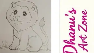 How to draw lion drawing.. Easy drawing... Lion drawing....