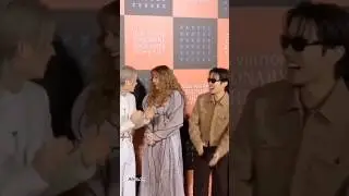Lisa, J-Hope, and Felix appeared together at Louis Vuitton Visionary Journey today's event #shorts