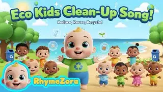 Clean Up Song | Learn Recycling & Care for Earth Kids Rhyme | RhymeZora Nursery Rhymes & Kids Songs