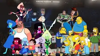 Steven Universe Vs The Simpsons Toy Story Royal Rumble WWE 2K25