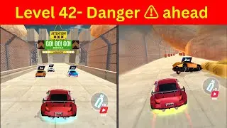Level 42 Danger ⚠️ Ahead - car rave game - mega ramp car stunt game - ios/android games - all level
