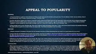 Critical Thinking//Fallacies - Appeal to Popularity