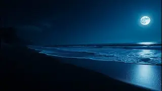 The Quietest Night the Ocean Ever Had | Relaxing Ocean Nightscape for Peaceful Sleep