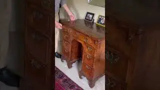 Small Rare Early 18th Century English Walnut Kneehole Desk