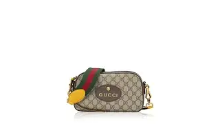 Gucci GG Supreme Web Neo Vintage Small Camera Bag Beige New Acero