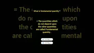 #definition of Fundamental quantity ,#What is fundamental quantity ,#fundamental quantity,#science .