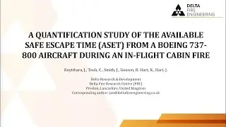 Study of the Available Safe Escape Time from Boeing 737-800 Aircraft during an In-Flight Cabin Fire