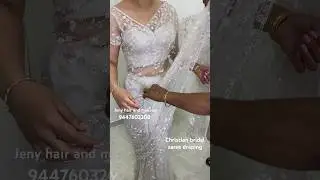 Wedding net saree draping #youtubeshorts #shorts #weddingsaree