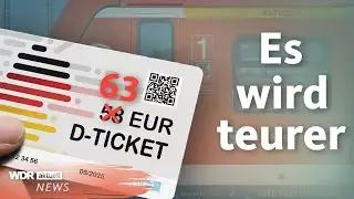 Die Bahn wird teurer: Das Deutschlandticket kostet bald 63 Euro | WDR Aktuelle Stunde