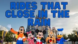 Walt Disney World ATTRACTION GUIDE - Rides That Close In The Rain In All Four Parks - Orlando FL