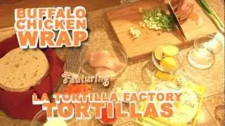 Blu Cheese Buffalo Chicken Wraps Featuring La Tortilla Factory's Light Flour Tortillas