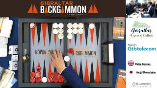 Gibraltar Backgammon 2018 Peter Bennet Vs Kenji Shimodaira 08 02 18