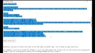 Chapter 4:DataType,Decimal Precision  and Type Conversion