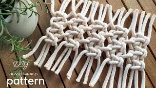 DIY new macrame pattern tutorial for your projects, easy square knots only for absolute beginners