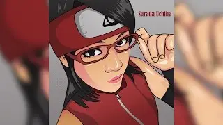 Tutorial Vector Vexel Sarada Uchiha with Adobe Photoshop