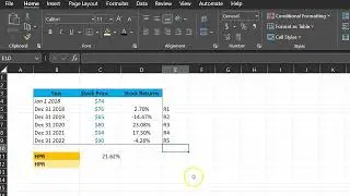 Holding Period Return on a Stock: Intuition and Example (in Excel)