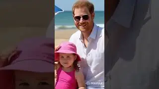 Prince Harry and daughter Lilibet at Beach enjoy #lilibet #baby #love #princeharry #dad  #father