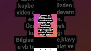 Ücretsiz olarak bana kullanmadığı klavye,laptop,USB,hdd,ssd vb araç göndermek isteyen var mı ???