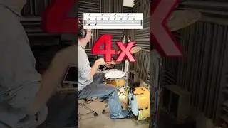 Cool syncopated drum Groove step-by-step drum lesson in a slower tempo #drums #grooveoftheday
