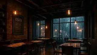Café Ventana Lluviosa – Window Rain Night Jazz for Relaxing, Reading, and Working