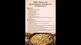 Heute gibt&rsquo;s Blitz‑Pasta &ndash; schnell, cremig, lecker!