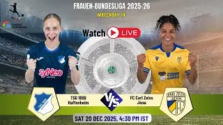 Football Match LIVE | Hoffenheim vs FC Carl Zeiss Jena | Google Pixel Frauen-Bundesliga 2025&ndash;26