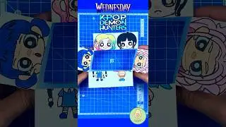 KPOP Demon Hunters x Wednesday 2 | Cute emojis #diy #papercraft #wednesday #kpop