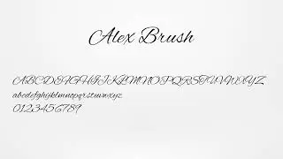 Alex Brush font