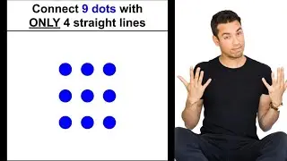 🔵 Super Popular Math Puzzle: Connect 9 Dots with ONLY 4 Straight Lines! 🔵
