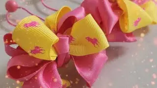 Ribbon Art: Volume Bow Rubber Bands/리본아트: 45도트위스트볼륨머리끈