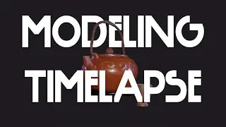 Modeling 3d teapot prop in blender timelapse
