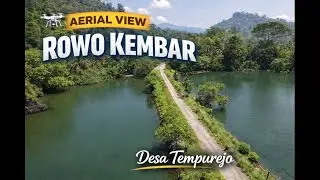 Relaxing Aerial View of Rowo Kembar Beach & Kali Gedhe Estuary | Cinematic Drone Footage 4K