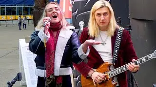 I Ask if She Knows Led Zeppelin and This Singer Steals The Show