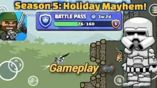 Mini Militia Gameplay🎮 video | Season 5: Holiday Mayhem   #minimilitia 