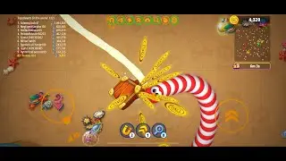 WormsZone.io #117 Game of Earthworms &ndash; The Speedy Red Snake, Epic Moves  Worms Zone Legend