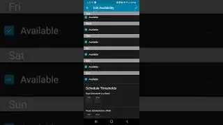 HS Team: Change Availability